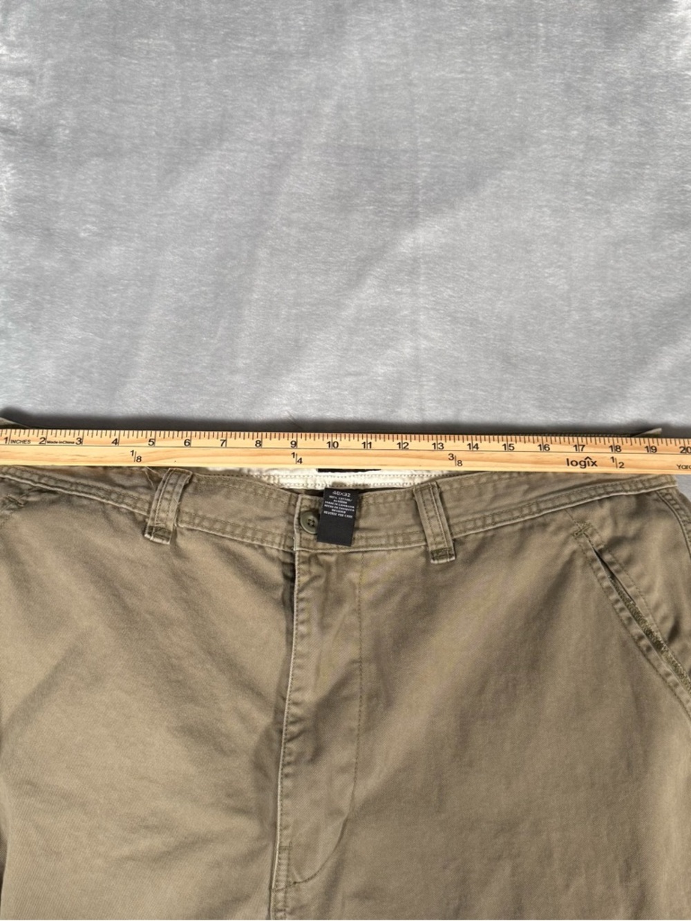 Vintage Polo Jeans Co Cargo Pants Mens 40x32 (Fits 39x30) Wide Leg Y2K Green - Picture 8 of 13